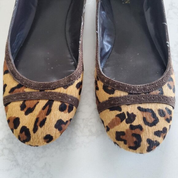 Lauren Ralph Lauren Leopard Print Calf Hide Ballet Flat in size 9.5B - Picture 3 of 11